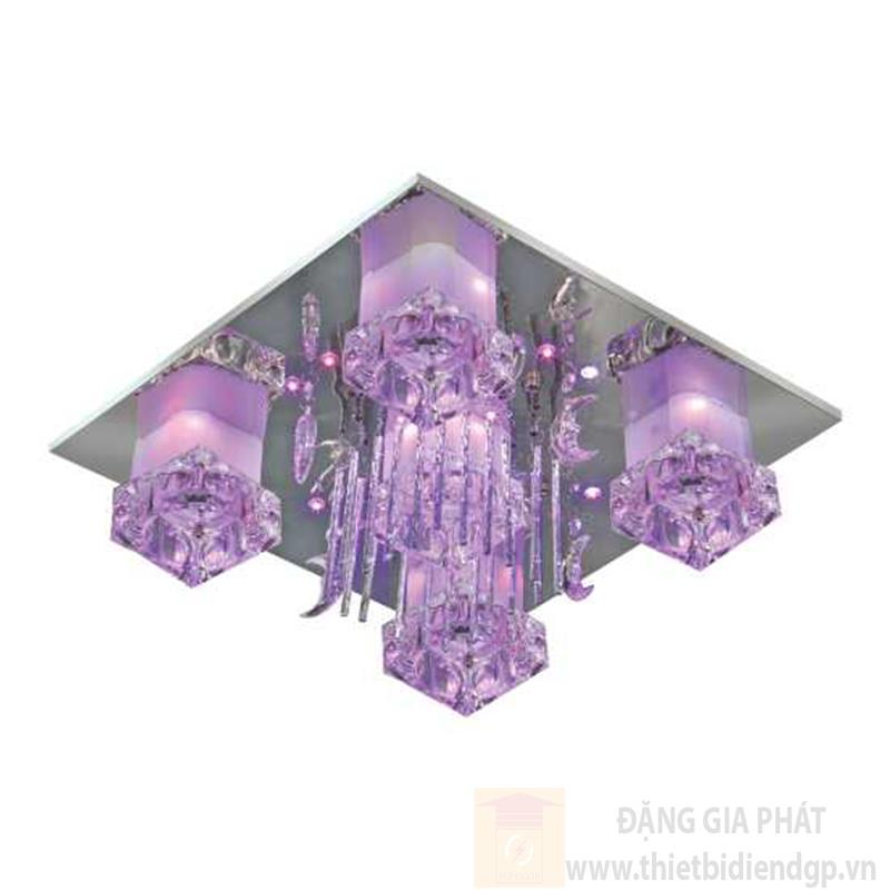 Đèn ốp trần Led vuông L400*W400, E27*5 lamp, Led color change